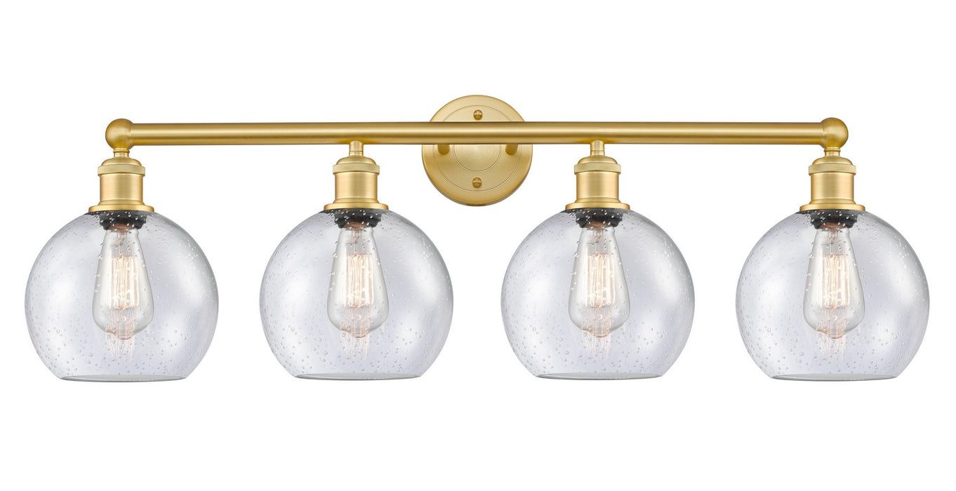 Innovations 616-4W-SG-G124-8 Four Light Bath Vanity, Satin Gold