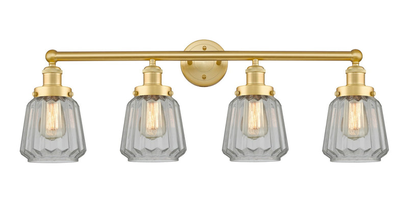 Innovations 616-4W-SG-G142 Four Light Bath Vanity, Satin Gold