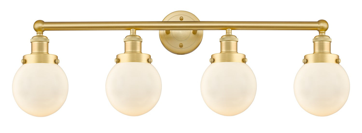 Innovations 616-4W-SG-G201-6 Four Light Bath Vanity, Satin Gold