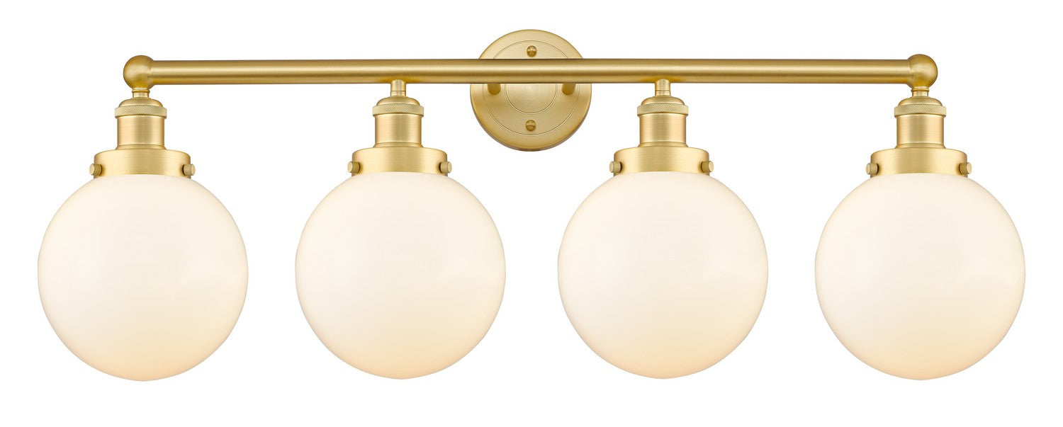 Innovations 616-4W-SG-G201-8 Four Light Bath Vanity, Satin Gold