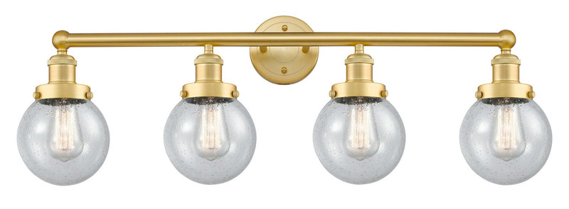 Innovations 616-4W-SG-G204-6 Four Light Bath Vanity, Satin Gold