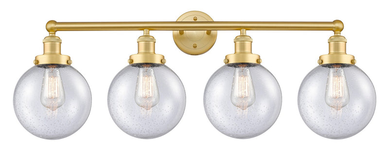 Innovations 616-4W-SG-G204-8 Four Light Bath Vanity, Satin Gold
