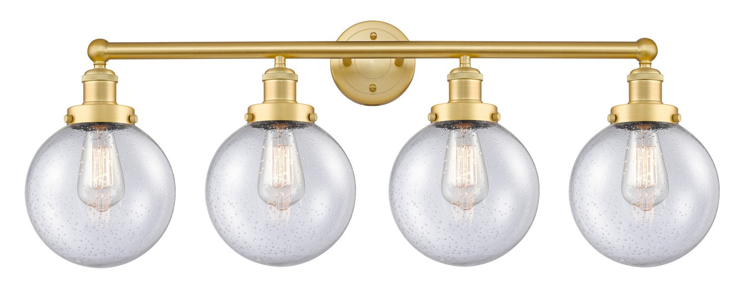 Innovations 616-4W-SG-G204-8 Four Light Bath Vanity, Satin Gold