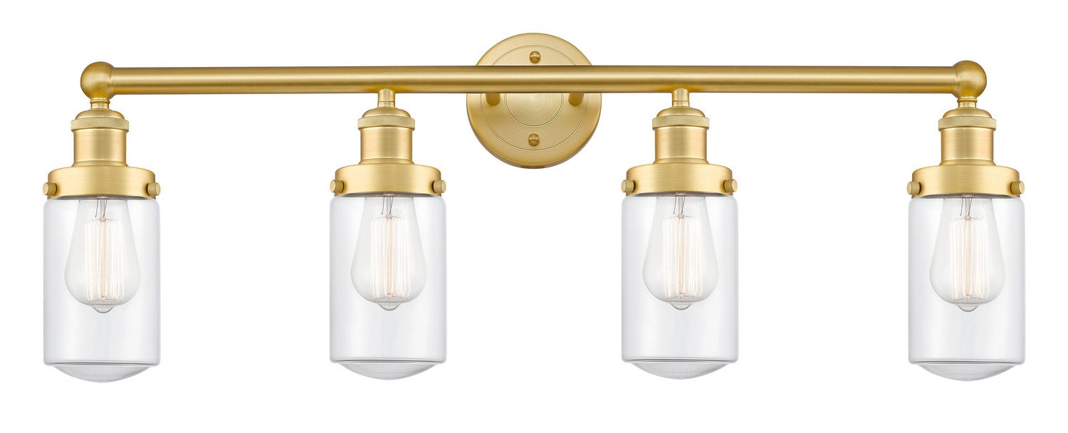 Innovations 616-4W-SG-G312 Four Light Bath Vanity, Satin Gold