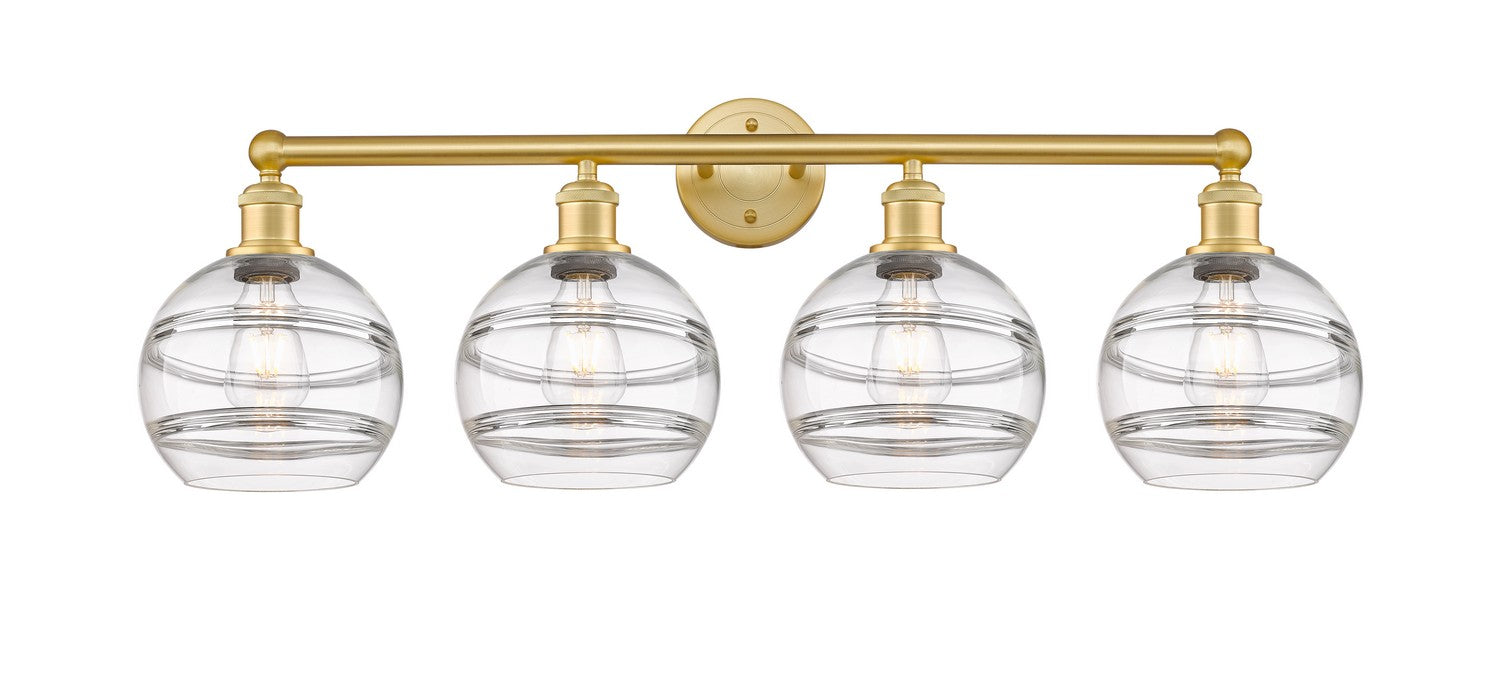 Innovations 616-4W-SG-G556-8CL Four Light Bath Vanity, Satin Gold