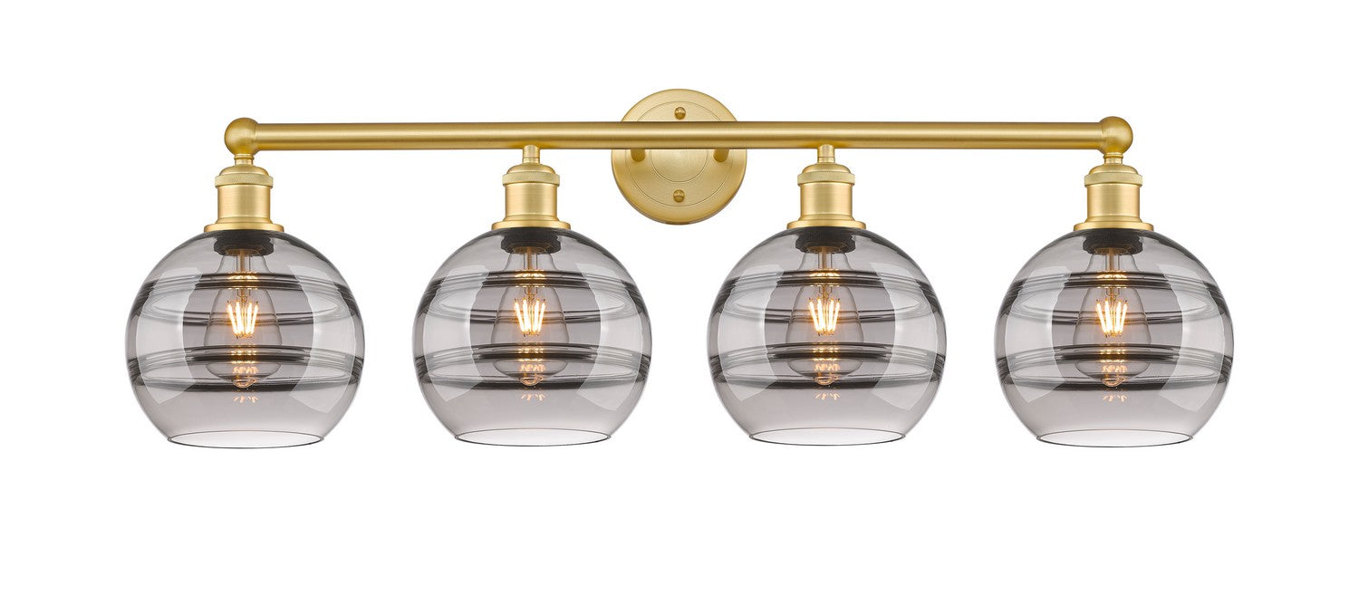 Innovations 616-4W-SG-G556-8SM Four Light Bath Vanity, Satin Gold