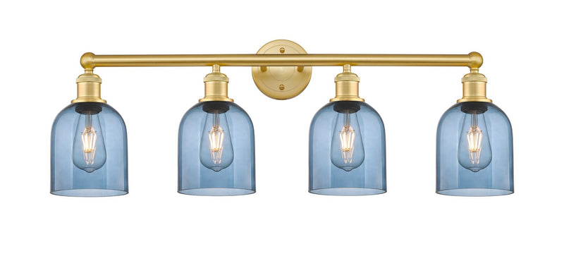 Innovations 616-4W-SG-G558-6BL Four Light Bath Vanity, Satin Gold