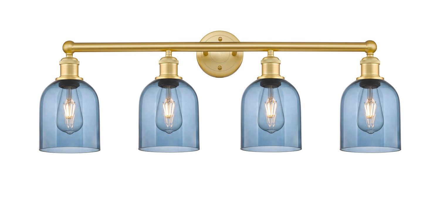 Innovations 616-4W-SG-G558-6BL Four Light Bath Vanity, Satin Gold