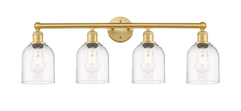 Innovations 616-4W-SG-G558-6CL Four Light Bath Vanity, Satin Gold