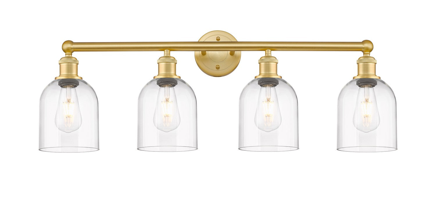 Innovations 616-4W-SG-G558-6CL Four Light Bath Vanity, Satin Gold