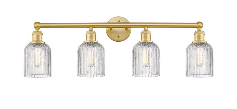 Innovations 616-4W-SG-G559-5CL Four Light Bath Vanity, Satin Gold