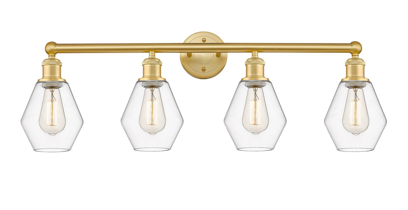 Innovations 616-4W-SG-G652-6 Four Light Bath Vanity, Satin Gold