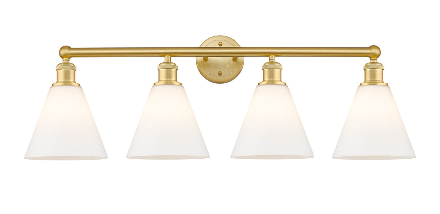 Innovations 616-4W-SG-GBC-81 Four Light Bath Vanity, Satin Gold