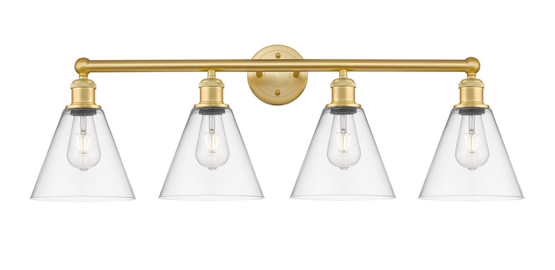 Innovations 616-4W-SG-GBC-82 Four Light Bath Vanity, Satin Gold