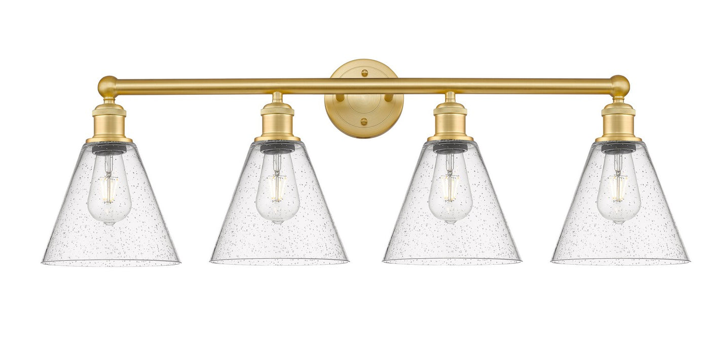Innovations 616-4W-SG-GBC-84 Four Light Bath Vanity, Satin Gold