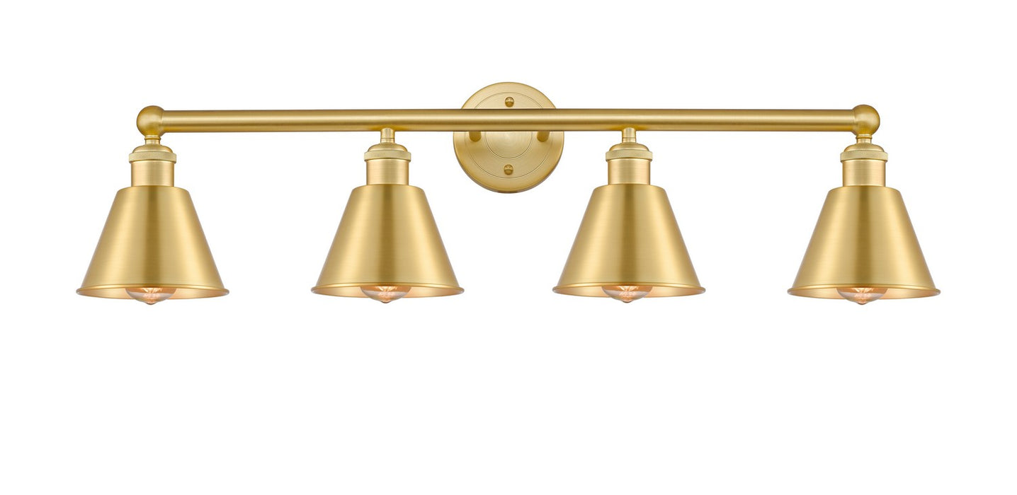 Innovations 616-4W-SG-M8-SG Four Light Bath Vanity, Satin Gold