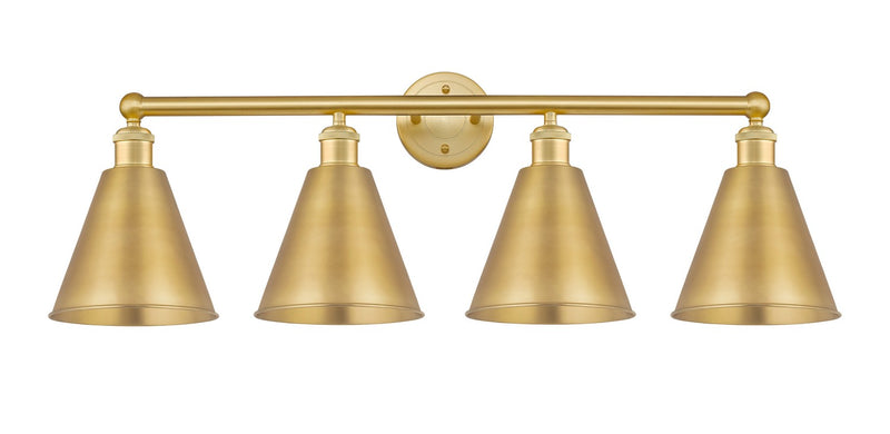 Innovations 616-4W-SG-MBC-8-SG Four Light Bath Vanity, Satin Gold