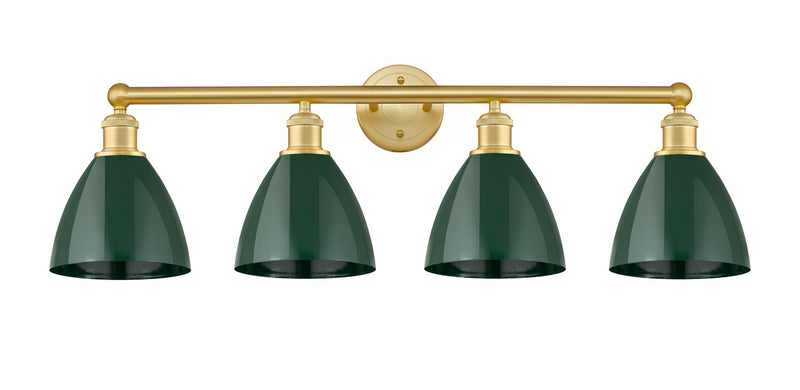Innovations 616-4W-SG-MBD-75-GR Four Light Bath Vanity, Satin Gold