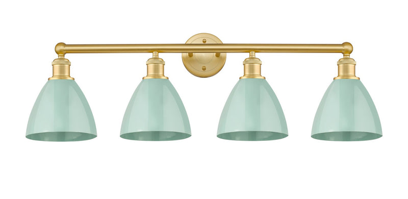 Innovations 616-4W-SG-MBD-75-SF Four Light Bath Vanity, Satin Gold