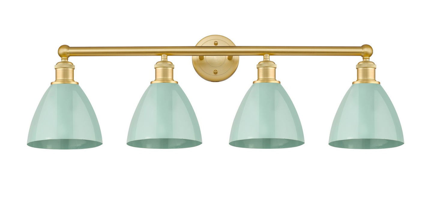 Innovations 616-4W-SG-MBD-75-SF Four Light Bath Vanity, Satin Gold