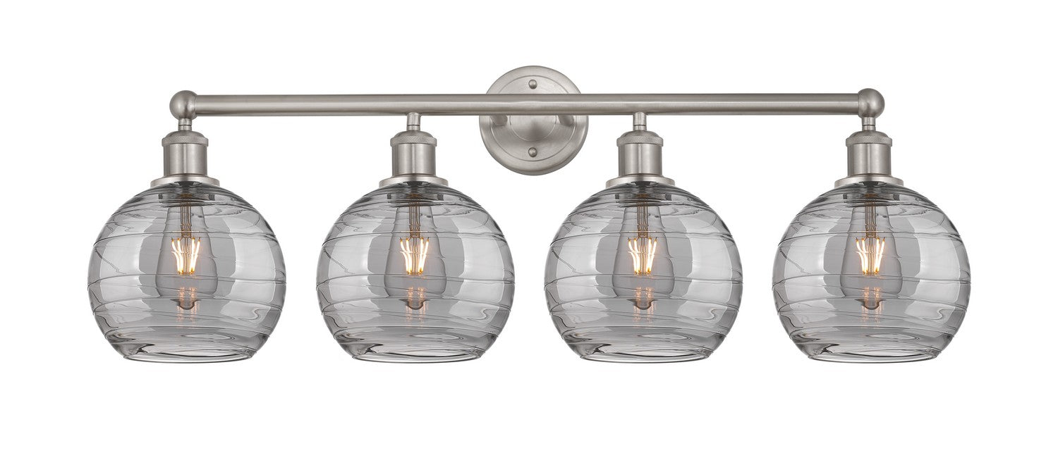 Innovations 616-4W-SN-G1213-8SM Four Light Bath Vanity, Satin Nickel