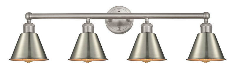 Innovations 616-4W-SN-M8-SN Four Light Bath Vanity, Brushed Satin Nickel