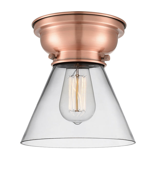 Innovations 623-1F-AC-G42 One Light Flush Mount, Antique Copper