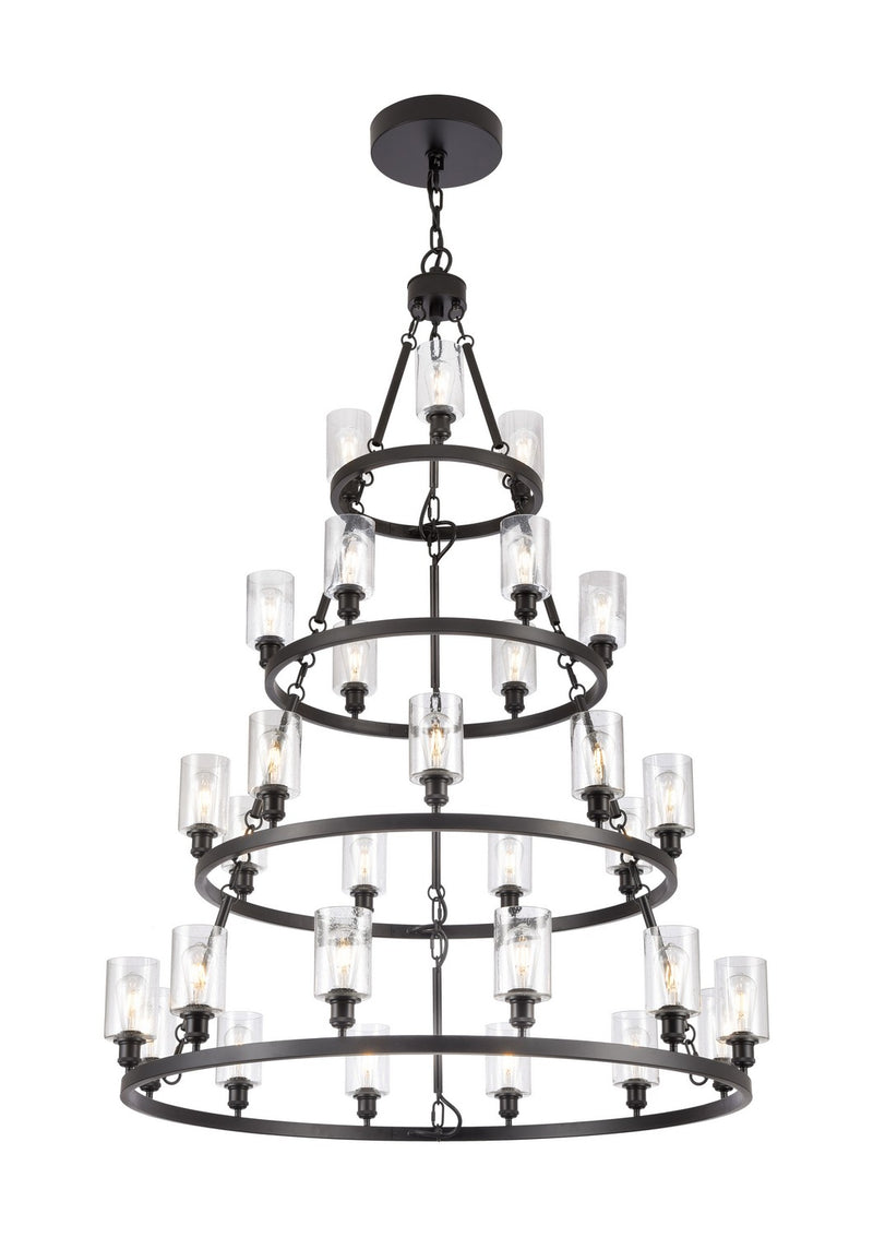 Innovations 820345-BK-G804 30 Light Chandelier, Matte Black