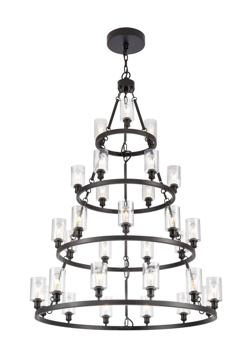 Innovations 820345-BK-G804 30 Light Chandelier, Matte Black