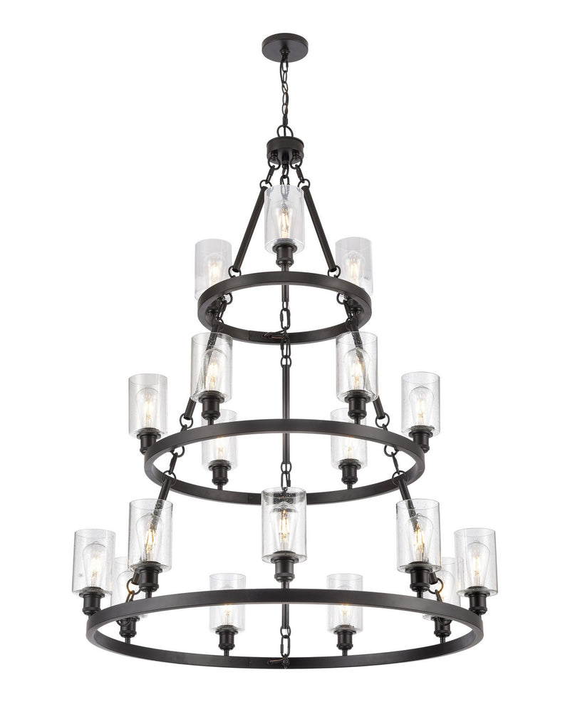 Innovations 82034-BK-G804 18 Light Chandelier, Matte Black
