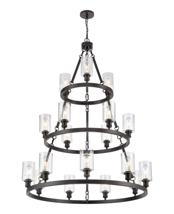 Innovations 82034-BK-G804 18 Light Chandelier, Matte Black