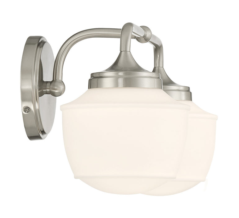 Minka-Lavery 2572-84 Two Light Bath Vanity, Brushed Nickel