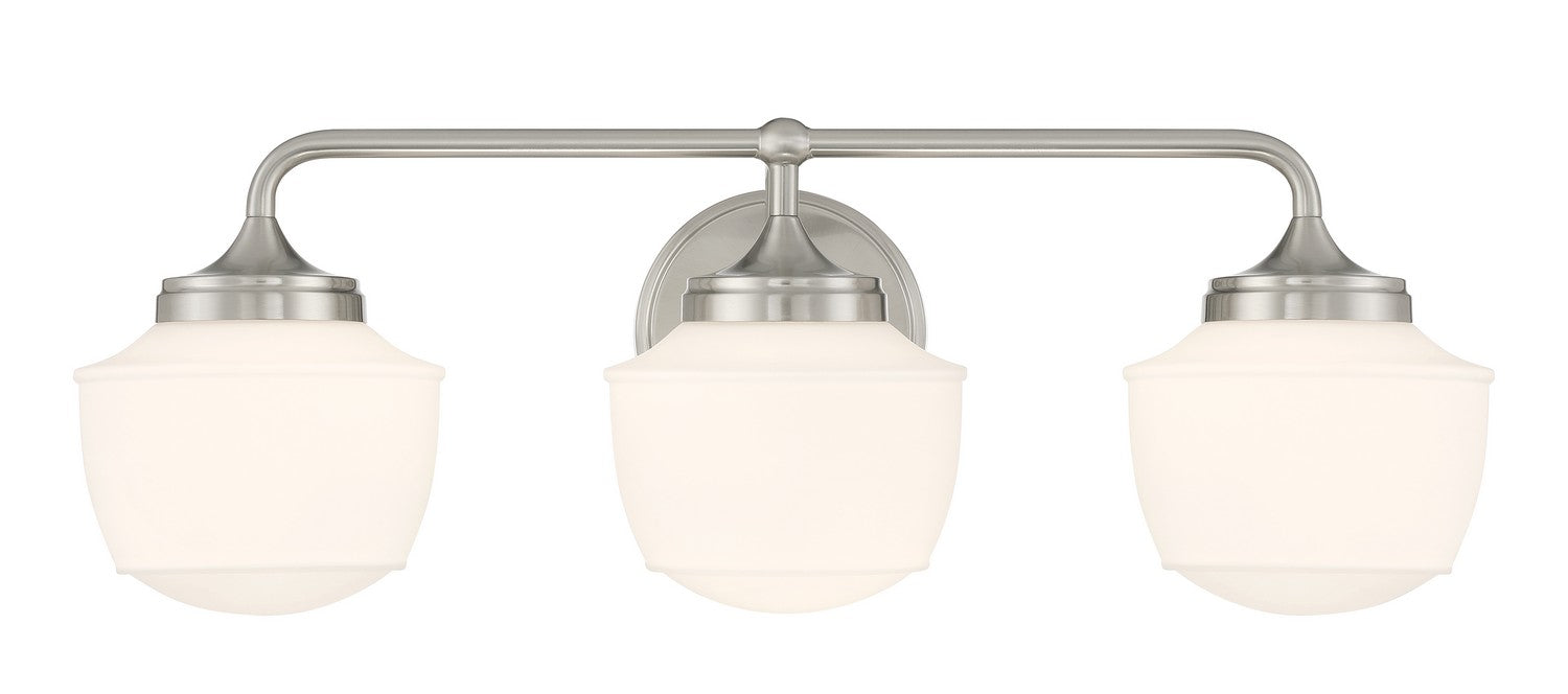 Minka-Lavery 2573-84 Three Light Bath Vanity, Brushed Nickel