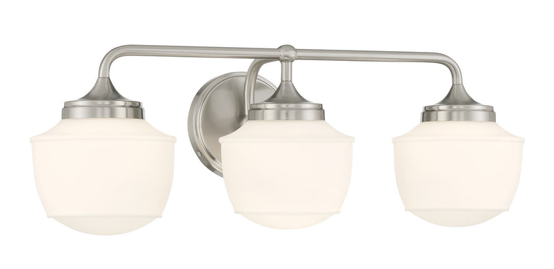 Minka-Lavery 2573-84 Three Light Bath Vanity, Brushed Nickel