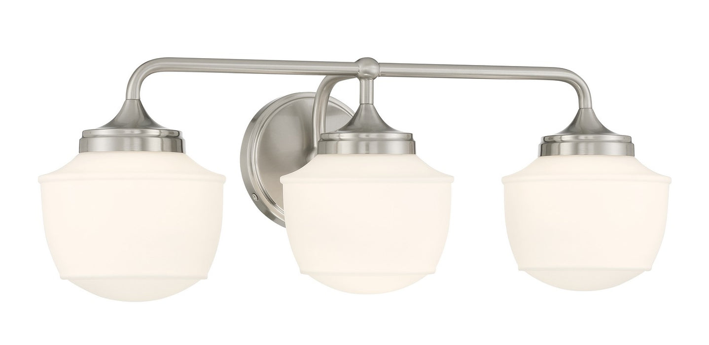 Minka-Lavery 2573-84 Three Light Bath Vanity, Brushed Nickel