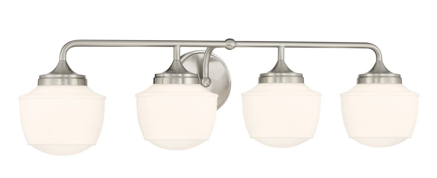 Minka-Lavery 2574-84 Four Light Bath Vanity, Brushed Nickel