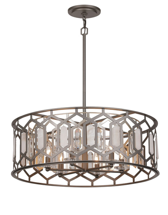 Minka-Lavery 3587-795 Six Light Pendant, Bronze & Sultry Silver