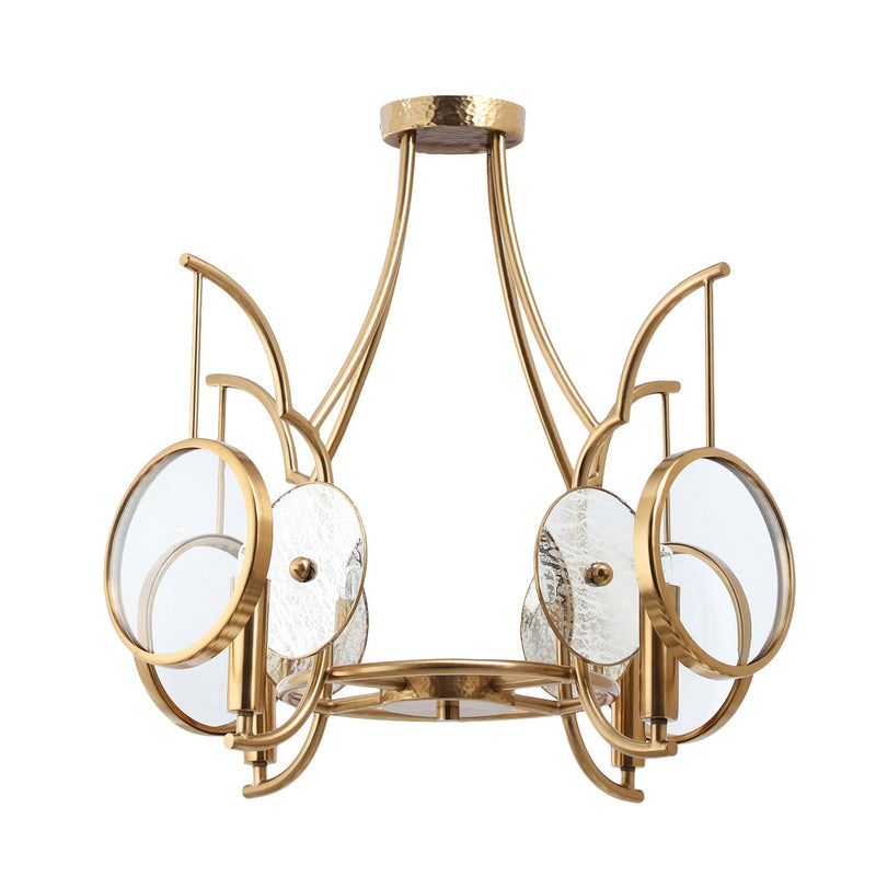 Minka-Lavery 3814-863 Four Light Semi Flush Mount, Artisan Brass