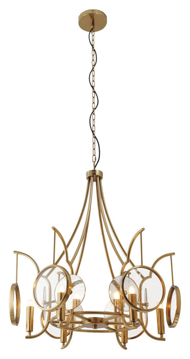 Minka-Lavery 3816-863 Six Light Chandelier, Artisan Brass