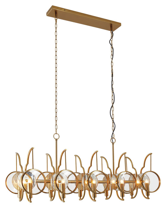 Minka-Lavery 3817-863 Ten Light Island Pendant, Artisan Brass