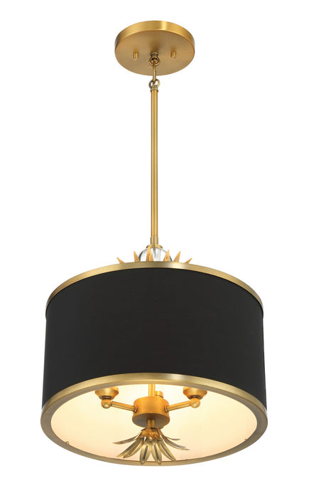 Minka-Lavery 4583-672 Three Light Pendant, Natural Brushed Brass