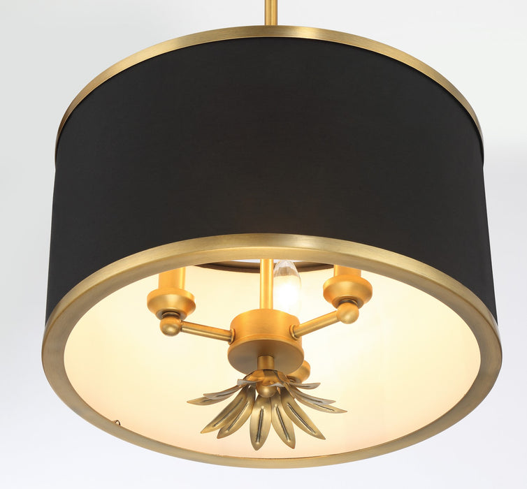 Minka-Lavery 4583-672 Three Light Pendant, Natural Brushed Brass