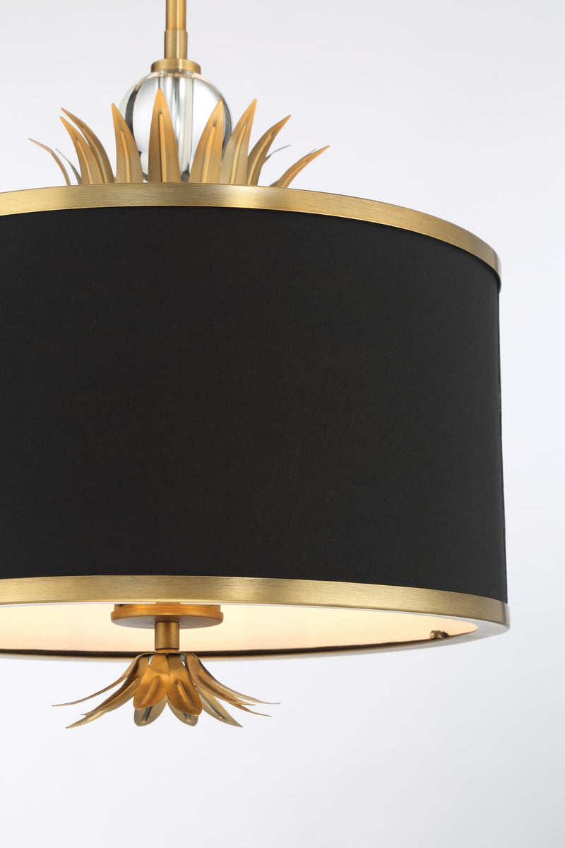 Minka-Lavery 4583-672 Three Light Pendant, Natural Brushed Brass