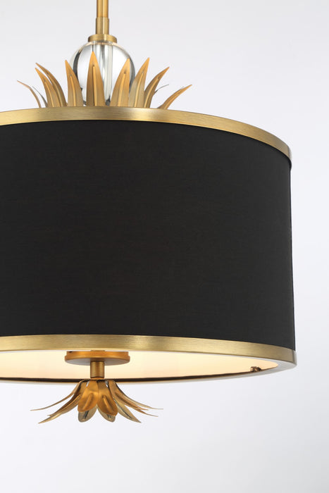 Minka-Lavery 4583-672 Three Light Pendant, Natural Brushed Brass