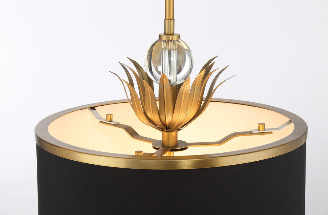 Minka-Lavery 4583-672 Three Light Pendant, Natural Brushed Brass