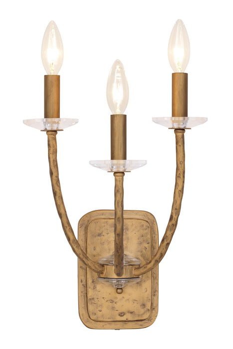 Minka-Lavery 5283-788 Three Light Wall Sconce, Ashen Gold