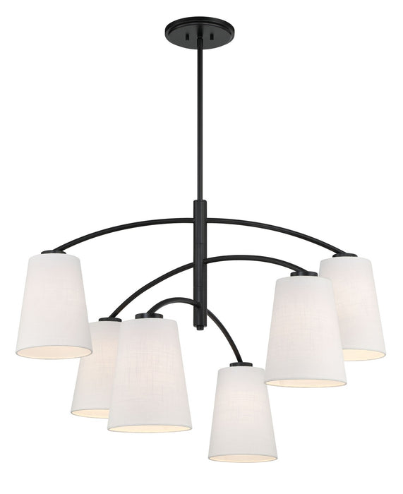 Minka-Lavery 5397-66A Six Light Chandelier, Coal
