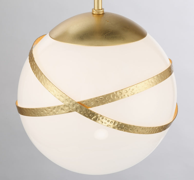 Minka-Lavery 5431-853 One Light Mini Pendant, Spring Gold Leaf