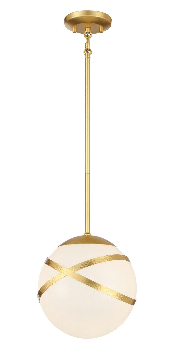Minka-Lavery 5431-853 One Light Mini Pendant, Spring Gold Leaf