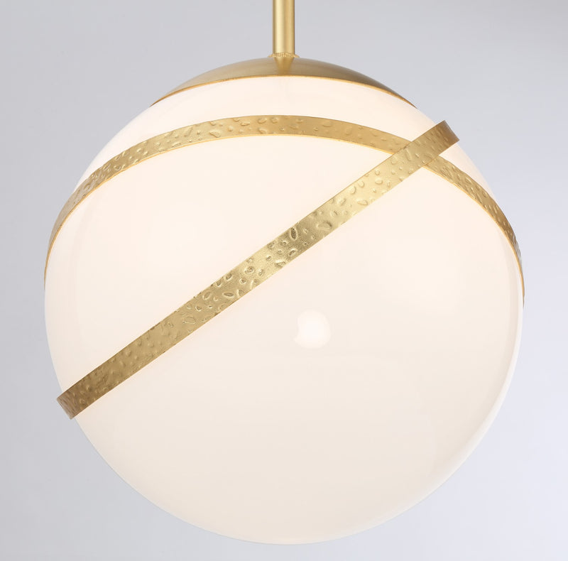 Minka-Lavery 5433-853 Three Light Pan Pendant, Spring Gold Leaf